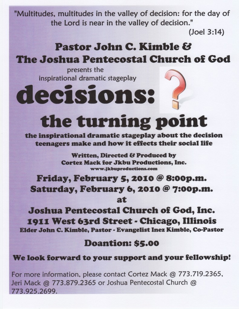 Decisions: the turning point flyer