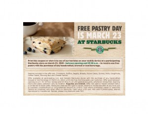 Free Pastry Day at Starbucks