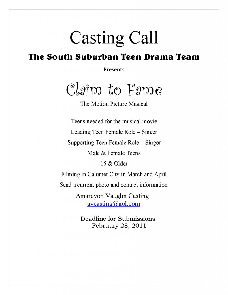 Casting Call Flyer