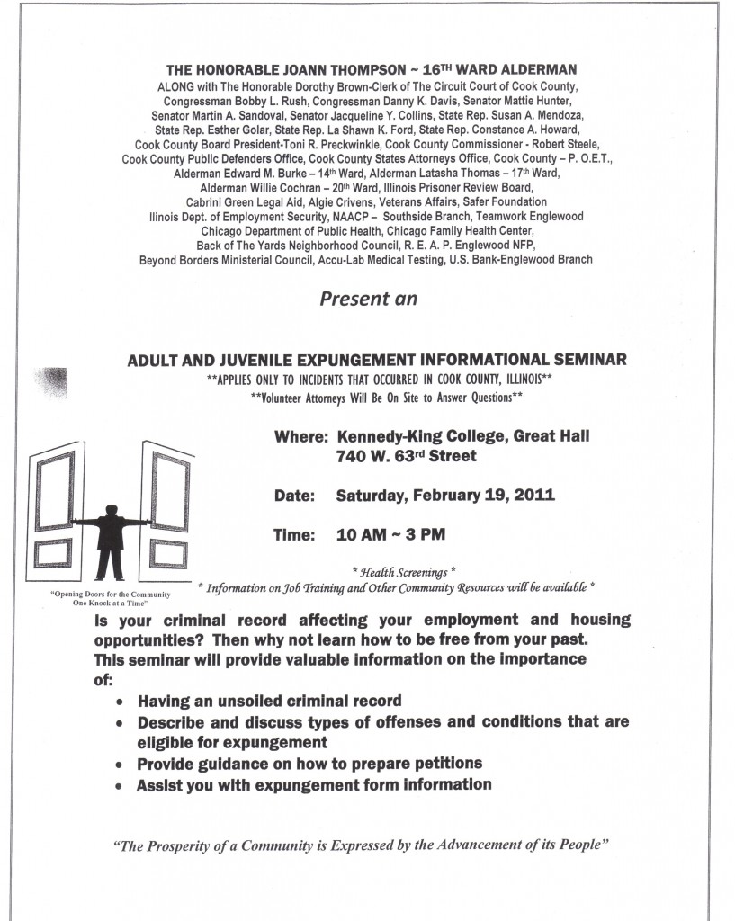 Expungement Informational Seminar