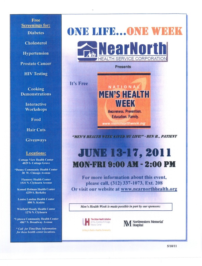 National Men's Health Week - June 13 - 17th