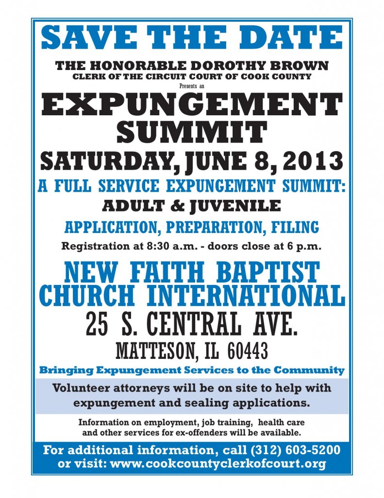 Expungement Summit - June 8 2013