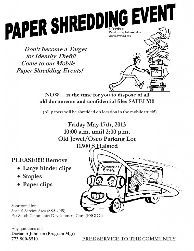 Paper Shredding Event - May 17