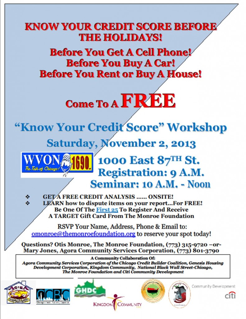 Know Your Credit Score - Monroe Foundation - Chicago