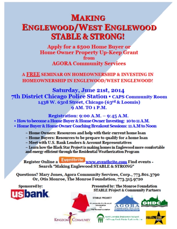 Making Englewood Stable - Monroe Foundation and Strong - June 21 2014