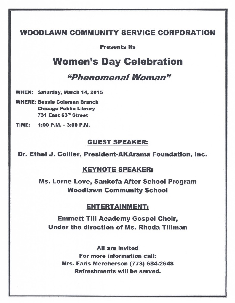 WCSC Women's Day Celebration 2015